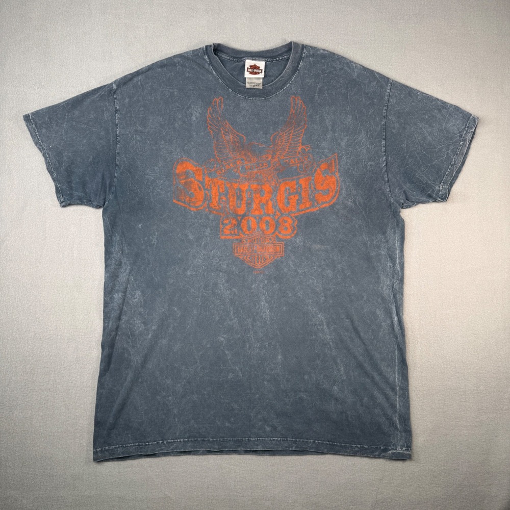 Harley Davidson 2008 Black Hills Sturgis Rally T Shirt XL Rapid City USA Made